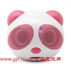 可愛(ài)熊貓U盤(pán)音箱帶遙控器FM收音機(jī)