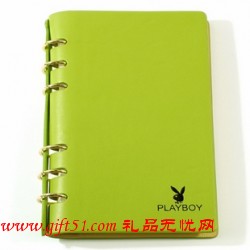 嫩綠活頁(yè)圈油邊記事本