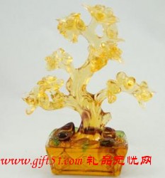 古法琉璃招財(cái)樹定制