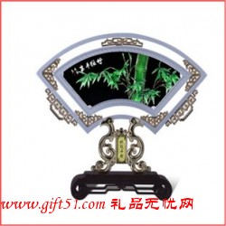 炭盤竹報(bào)平安擺件定做