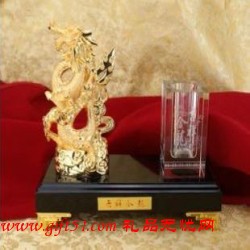 吉祥金龍 水晶筆筒 年終獎(jiǎng)杯 會(huì)議禮品活動(dòng)紀(jì)念禮品