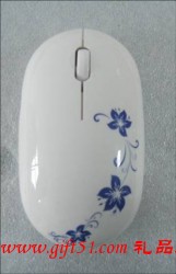 青花單邊小碎花鼠標(biāo),青花無(wú)線(xiàn)鼠標(biāo)定制