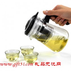 時(shí)尚的飄逸杯,玻璃茶杯定制,可印LOGO
