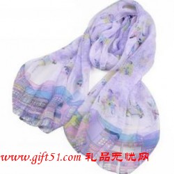 中國(guó)風(fēng)長(zhǎng)絲巾圍巾定制