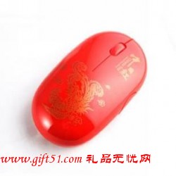 中國紅龍鳳呈祥無線鼠標