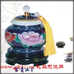 景泰藍(lán)富貴滿(mǎn)堂茶葉罐