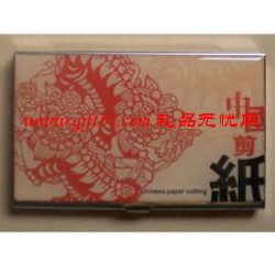 中國(guó)剪紙名片盒夾/國(guó)粹金屬名片夾