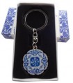 金屬青花瓷鑰匙扣 鑰匙扣定制 廣告促銷(xiāo)品