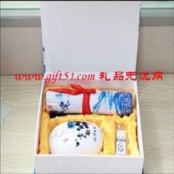 青花瓷時代商務(wù)套裝定制(筆+U盤+無線鼠標(biāo)）