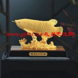 絨沙金富貴發(fā)財(cái)魚擺件定制