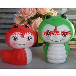 蛇寶寶存錢罐,搪膠儲(chǔ)蓄罐