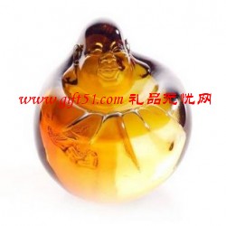 琉璃和氣生財(cái)擺件