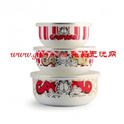 加菲貓喜樂(lè)三入搪瓷碗